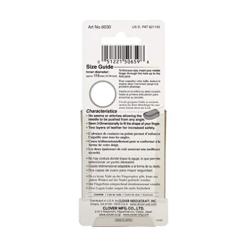 Natural Fit Leather Thimble Large