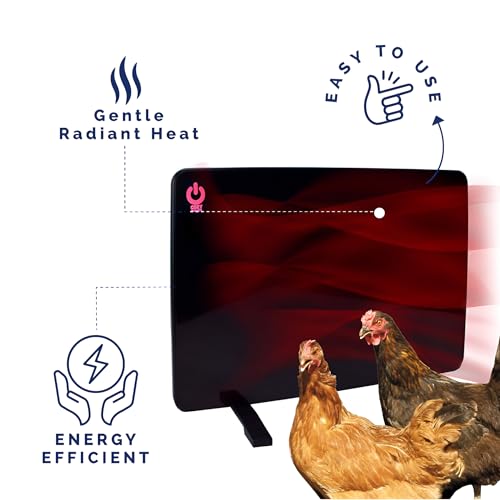 Cozy Products Cozy Coop, Chicken Coop Heater, Flat-Panel Radiant Heater with Thermal Protector, Energy-Efficient, Easy to Install, Ideal for Small Animals, 200 Watts, Black
