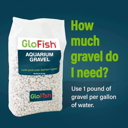 aquarium Gravel 5 Pounds, White, Complements Tanks (29022)