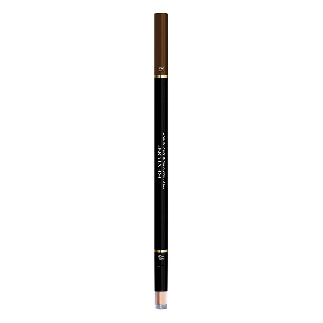 Revlon Colorstay Shape & Glow Eye Brow Marker and Highlighter, Medium Brown, 0.02 Oz (Marker), 0.008 Oz (Highlighter)