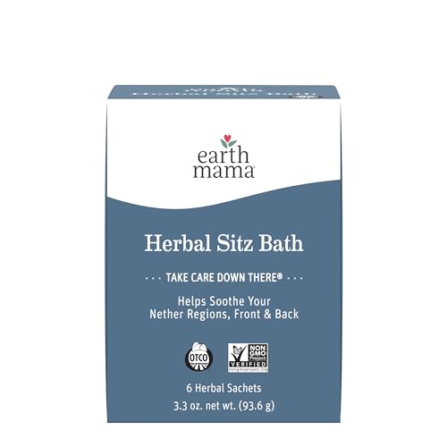 Herbal Sitz Bath | Pregnancy & Postpartum Essentials, Soothing Sitz Bath for Hemorrhoids with Witch Hazel, & Calendula, 6-Count