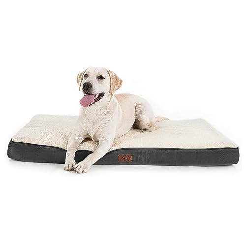 Dog Bed for Large Dogs - Orthopedic Waterproof Puppy Beds with Removable Washable Cover, Egg Crate Foam Pet Mat, Suitable for Pet Up to 65 lbs