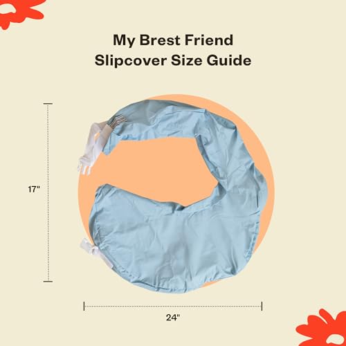 Original Nursing Pillow Cover - Slipcovers For Baby - Vinyl, Adjustable Fit, Easy Care, Durable - Original Nursing Pillow Not Included, Blue