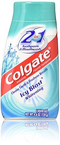 2-in-1 Toothpaste & Mouthwash, Whitening Icy Blast, 4.6-Ounce Tubes (Pack of 6)