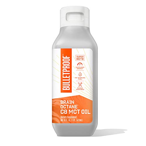 Brain Octane C8 MCT Oil, 16 Ounces, Keto Supplement for Sustained Energy and Fewer Cravings