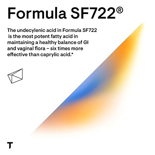 Undecylenic Acid (Formerly Formula SF722) - 250 mg of Undecylenic Acid - Fatty Acid Support for a Healthy Balance of Gut and Vaginal Flora - Gluten Free - 250 Gelcaps - 50 Servings