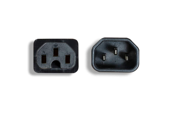 AC Extension Power Cord, IEC320 C14 to IEC320 C15, 14 AWG, 15A, 250V (ZWACDEAE-03)