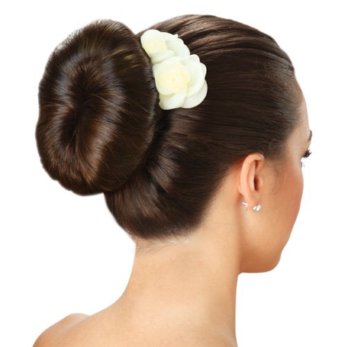 Goldrose Beauty Buns 2 Pieces Magic Hair Styling Styler Twist Ring Former Shaper Doughnut Donut Chignon Bun Maker Clip Hair Curler Accessory Middle & Large (Black)