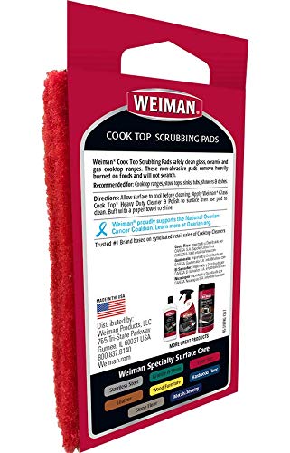 Cook Top Scrubbing Pads, 3 Count, 2 Pack Cuts Through the Toughest Stains - Scrubbing Pads Carefully Wipe Away Residue