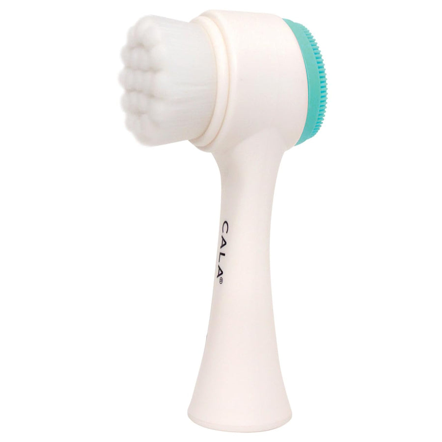 Dual-action mint facial cleansing brush