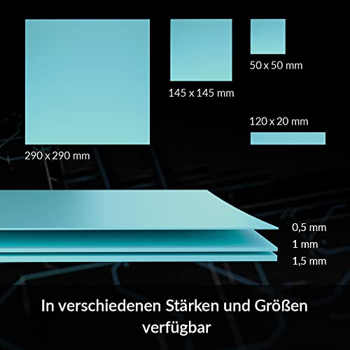 TP-2 (APT2560): Performance Thermal Pad, 50 x 50 x 0.5 mm (1 Piece) - Thermal pad, Excellent Heat Conduction, Low Hardness, Ideal Gap Filler, Easy Installation, Safe handling - Blue