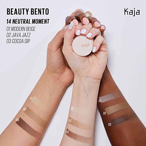 Beauty Bento Collection - Bouncy Eyeshadow Trio | Neutral Earthy Tones, Travel Size, 14 Neutral Moment, 2019 Allure Best of Beauty Award, 0.03 Oz