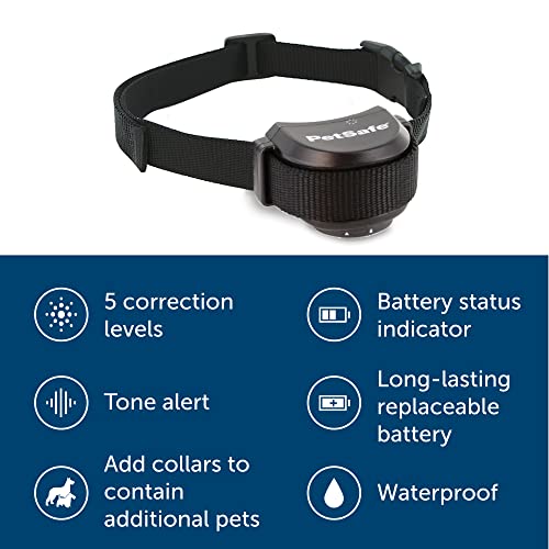 Stay & Play Wireless Pet Fence with Replaceable Battery Collar – for Dogs & Cats Over 5 lb – Waterproof Receiver Collar Tone & Static Correction – from Parent Company of Invisible Fence Brand