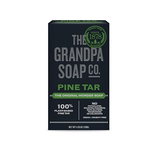 Pine Tar Bar Soap The Original Wonder Soap | 3-in-1 Cleanser, Deodorizer & Moisturizer | 4.25 Oz.