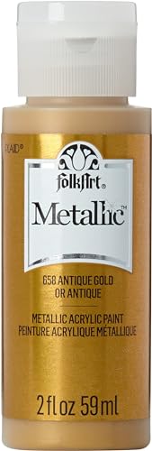 K658 Paint Acrylic Metallic, 2 Fl Oz (Pack of 1), Antique Gold
