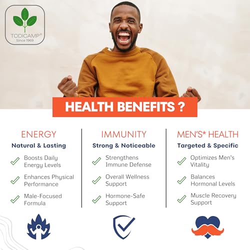 Men's Multivitamin & Mineral Complex with Plant-Based Extracts - Multivitamin for Men Improves Overall Health, Antioxidant & Natural Body Support - 60 Capsules - 30 Day Supply