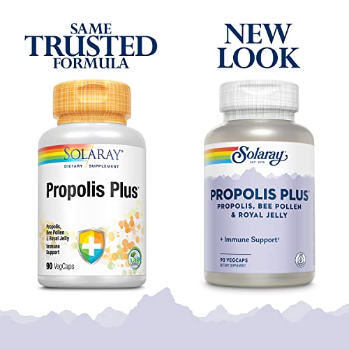 Propolis Plus | Healthy Immune System Support with Propolis, Bee Pollen & Royal Jelly | 90 VegCaps