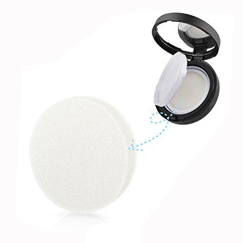 0.5oz 15ml Empty Luxurious Portable Air Cushion Powder Puff Box BB CC Liquid Foundation Cream Container Dressing Case Powder Cake Box with Air Cushion Sponge Powder Puff and Mirror (Black)