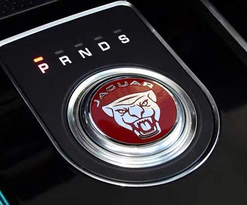 Gear Shift Knob Cover Decoration Trim Sticker for Jaguar XF XE XJ F-Pace (Red)