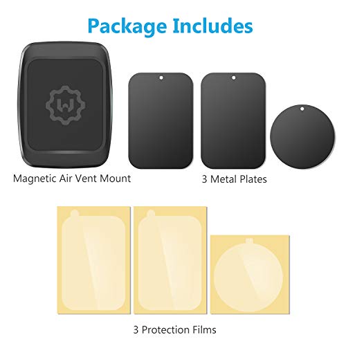 Magnetic Phone Car Mount, Universal Twist-Lock Air Vent Magnetic Car Phone Mount Holder, Phone Holder for Car Compatible with Cell Phones with Swift-Snap