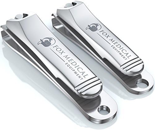 Professional Nail Clippers for Men and Women - Surgical Grade Stainless Steel Fingernail Clipper Set - Big Toenail Clippers for Large Nails - Best for Thick and Ingrown Toenails