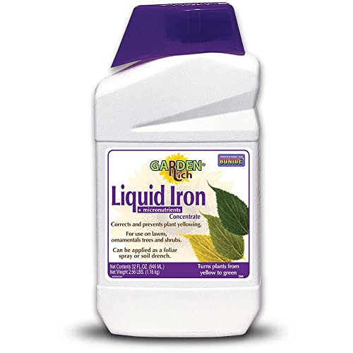 Garden Rich Liquid Iron + Micronutrients, 32 oz Concentrate for Outdoors, Keeps Lawn and Garden Green