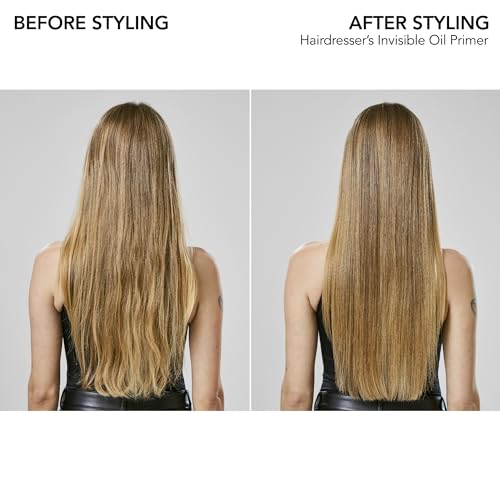 Hairdresser's Invisible Oil Heat/UV Protection Leave-In Conditioner Hair Primer | Hydrating, Anti Frizz, Color Safe | Straight, Coily | With Argan Oil + Coconut Oil, 8.5 fl. oz.