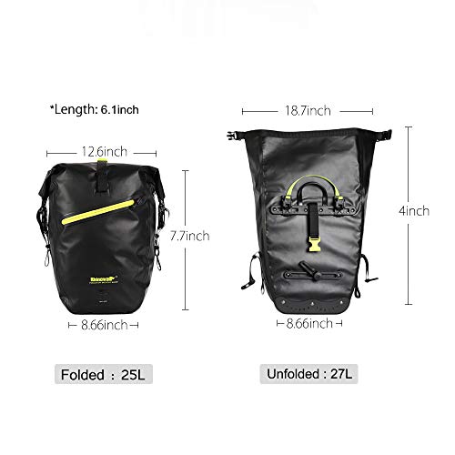 Bike Bag Waterproof Bike Pannier Bag 27L,(for Bicycle Cargo Rack Saddle Bag Shoulder Bag Laptop Pannier Rack Bicycle Bag Professional Cycling Accessories)