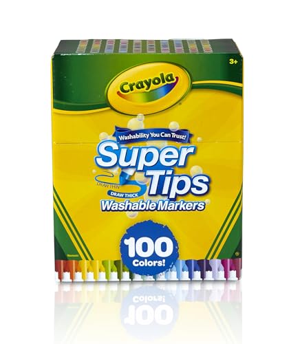 Super Tips Marker Set (100ct), Fine Point Washable Markers, Drawing Markers for Kids & Adults, Great for Thick & Thin Lines