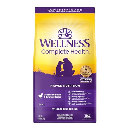 Complete Health Dry Dog Food, Wholesome Grains, Natural, Chicken & Oatmeal, (5-Pound Bag)