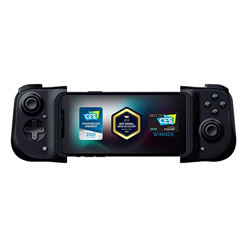 Kishi Mobile Game Controller/Gamepad for iPhone iOS: Works with most iPhones – X, 11, 12, 13, 13 Max - Apple Arcade, Amazon Luna, Google Stadia - Lightning Port Passthrough - MFi Certified