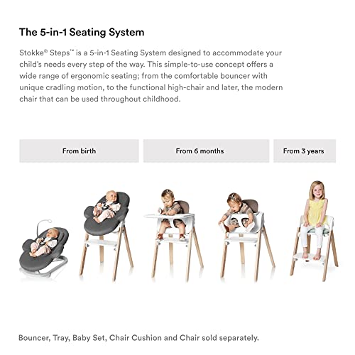 Steps Baby Set Cushion, Waves Grey - Comfortable Accessory Steps Baby Set - Soft, Easy-to-Clean, Water-Repellent Material - Machine Washable Cotton