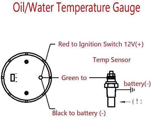 Sixbuys 2 52mm Blue Digital LED Water Temp Temperature Gauge with Sensor Car Renovation Celsius