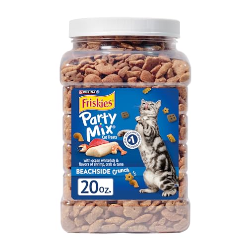Purina Cat Treats, Party Mix Beachside Crunch - 20 oz. Canister