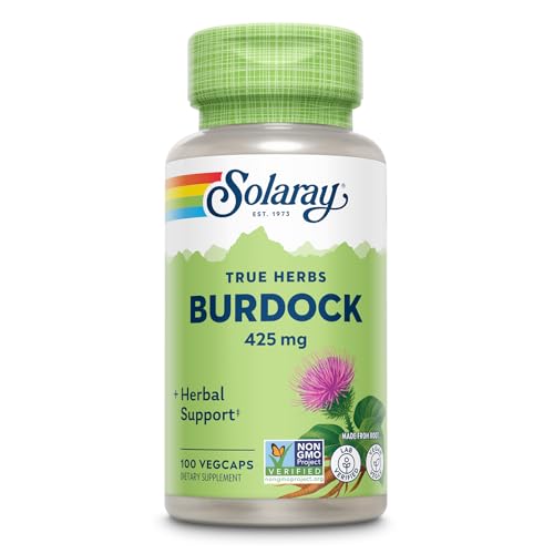 Burdock Root 425 mg - Healthy Liver, Kidney, Digestion, Circulation, Joint & Skin Support - Antioxidant Activity - Non-GMO - 100 VegCaps