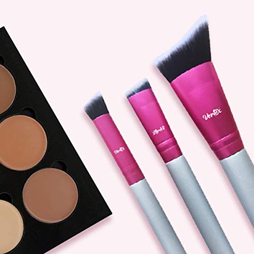 Star Beauty Contour Brush 3pcs Premium Quality Contour Brushes for Precision Definitition - Small Angle Contour BEST SELLER–Nose Sculpting- Dramatic Cheekbones-Angled Blending