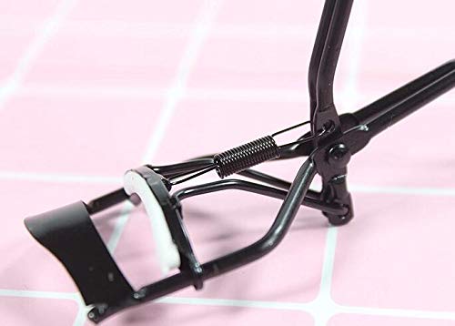 2PCS Female Black Stainless Steel Eyelash Curler Hair Curler Eyelash Curler PP Silicone Cushion Cosmetic Tool Eyelash Curler