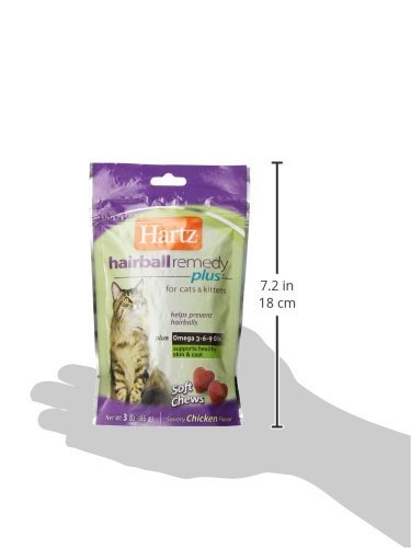Hairball Remedy Plus Chicken Flavored Soft Chews for Cats and Kittens