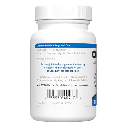 Nutramax Cosequin Joint Health Supplement for Cats and Small Dogs - With Glucosamine and Chondroitin, 132 Capsules