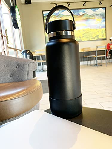 Boot Sleeve for Hydro Flask Bottles & Travel Tumbler-Stanley Quencher Tumblers-Owala & Simple Modern Tumblers, Anti-Slip Protective Cover (Black, Fits Hydro 12-24oz/Stanley 40oz Quencher)