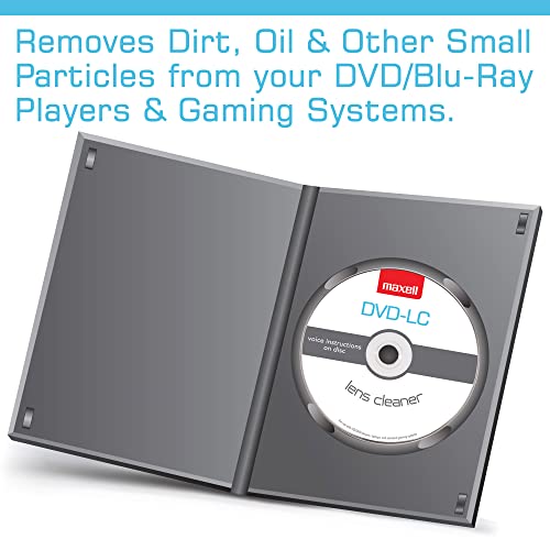 – 190059, DVD Lens Cleaner with Microfiber Brush System - for Optimal Cleaning, Remove Dust Oil, Small Particles – Compatible with All DVDs, PC, Xbox/xbox360 & Ps1/2 Gaming Systems