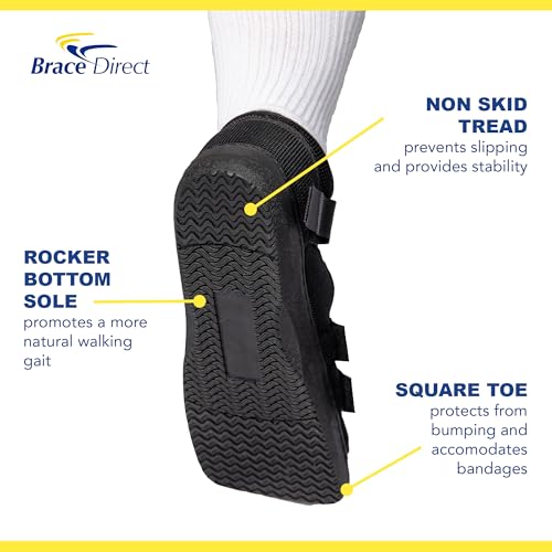 Post Op Recovery Shoe - Adjustable Medical Walking Shoe for Post Surgery or Operation Support, Broken Foot or Toe, Stress Fractures, Bunions for Left or Right Foot, Size Medium, Men