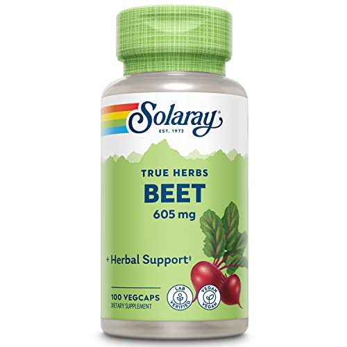 Beet Root 605mg | May Support Cardiovascular Health & Athletic Performance, Kidney, Liver & Blood Health | Non-GMO | Vegan | 100 VegCaps