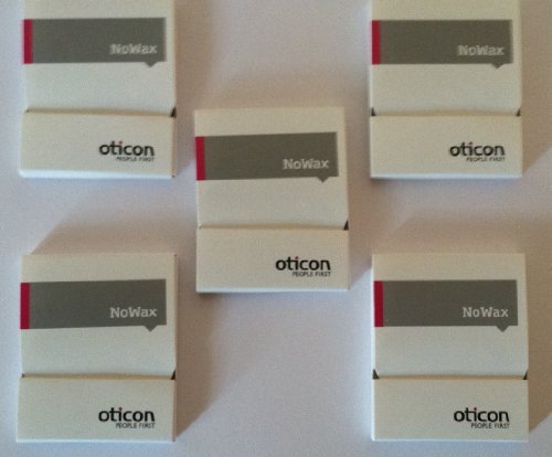 (5 Packs) Oticon Genuine No-Wax Filters ...... (NOT Pro Wax)