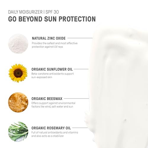Daily Lifestyle Moisturizer Bio-Resin Tube - SPF 30, UVA-UVB Protection, Non-Nano Zinc, Reef-Safe, Water Resistant, 1.8 oz