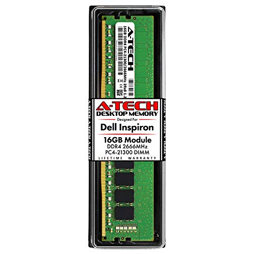 16GB RAM for Dell Inspiron 3470, 3471, 3670, 3671, 5680 | DDR4 2666MHz DIMM PC4-21300 288-Pin Non-ECC UDIMM Desktop Memory Upgrade Module
