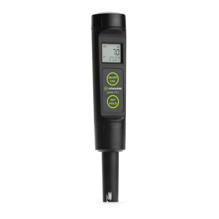 Instruments PH55 pH Waterproof Dual Level Temperature Meter, Pocket-Size, -2.0 DegreeC to 16.0 DegreeC Temperature Range, 0.1pH Resolution, 38 mm Diameter