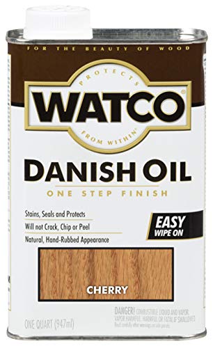 RUST-OLEUM Watco 65241 Danish Oil Wood Finish, Quart, Cherry, 2 Pounds