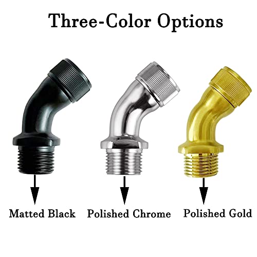 Shower Elbow Adapter for Shower Head 45°Angle G1/2 Male to Female Shower Head Extender Connector