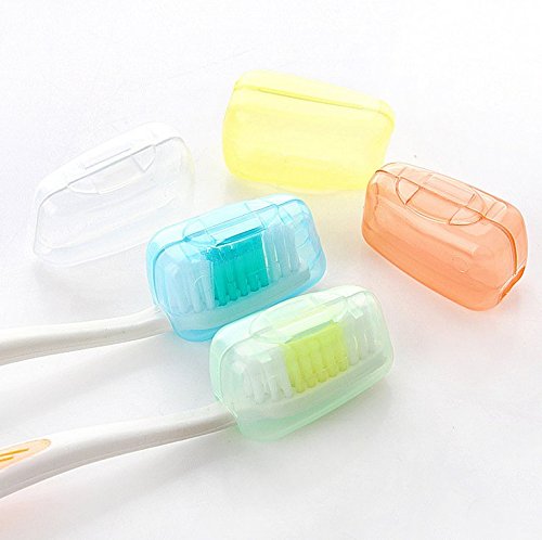 5 Portable Toothbrush Head Cover Cap Case Holder for Hiking Travel Camping Brush Cleaner Protect